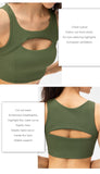 Women's Short Sleeve T-Shirt Tops Solid Color Slim Fitness Chest Pads Breathable Soft Gym Clothes Mart Lion   