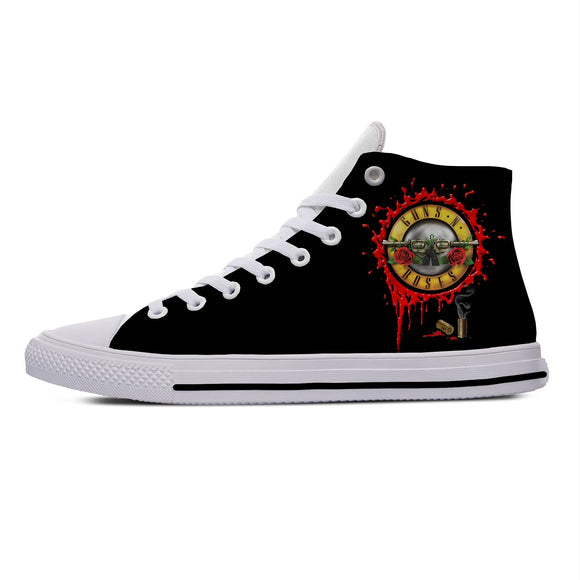  Heavy Metal Rock Band Funny Casual Cloth Shoes High Top Lightweight Breathable 3D Print Men's women Sneakers Mart Lion - Mart Lion