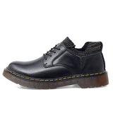 Men's Casual Zapatos De Hombre Genuine Leather Autumn  Winter Luxury Loafers Tooling Sock Shoes Mart Lion Black 38-24cm 