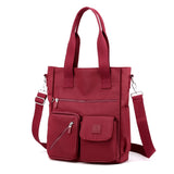 Women Shoulder Bag Top-handle Nylon Female Travel Bags Large Capacity Shopping Crossbody Ladies Mart Lion Dark red (30cm<Max Length<50cm) 