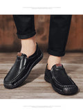 Large Genuine Leather Men Casual Shoes Handmade Style Travel Breathable Loafers Office Sneakers Mart Lion   