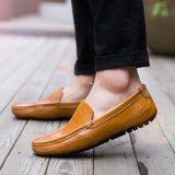 Genuine Leather Shoes Men's Casual Drive Shoes Men's Loafers Mart Lion   