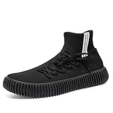 Fujeak Spring Men's Loafers Sneakers Chunky Shoes Casual Tennis Breathable Running Mart Lion black1 39 