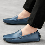 Trendy Men's Shoes Casual Slip Loafers Breathable Brand Soft Moccasins Luxury Driving Mart Lion   