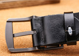 Genuine Leather Men's Belt Alloy Pin Buckle Luxury Brand Designer Waist Jeans Belts Casual Cummerbunds Ceinture Homme Mart Lion   