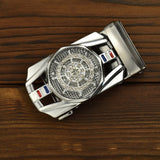 Version Men's Time To Run 40 Automatic Belt Buckle Headless Sports Car Model Rotating Hollow Pants Buckle Mart Lion   