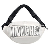 men's Bag Casual Canvas Waist Bags For Chest Bag Trendy Leisure Shoulder Chest Phone Purse Young Boy Sport Pack Mart Lion White chest bag (30cm<Max Length<50cm) 