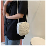 Cheese Color Handbags Women Bag Trendy Casual Shoulder Summer Portable Small Square Bags Simple Solid Color Messenger Mart Lion   