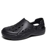 Summer Men's Slippers Platform Outdoor Sandals Clogs Beach Slippers Flip Flop Indoor Home Slides Casual Couple Mart Lion Black 36 