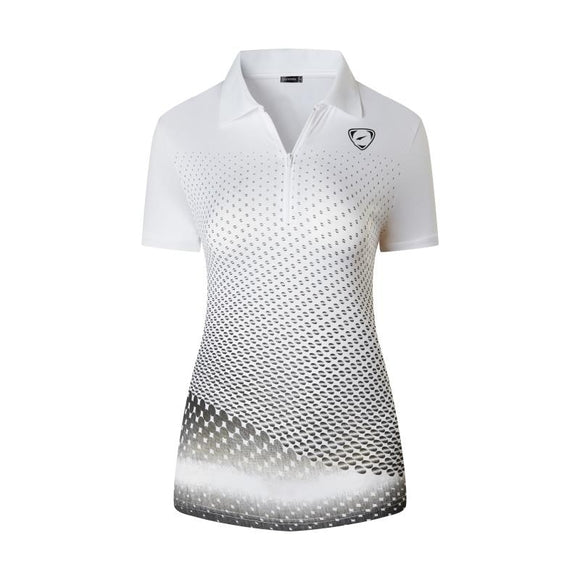  jeansian Women Casual Designer Short Sleeve T-Shirt Golf Tennis Badminton WhiteBlack Mart Lion - Mart Lion