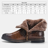 Winter Boots Men Warm Leather Snow boots Comfortable Winter Shoes Mart Lion   
