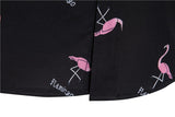Blusas Negras Flamingo Printed Hawaii Hemd Herren Men's Shirts Summer Short Sleeve Social Prom Dress Button Streetwear Mart Lion   