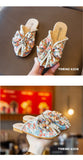 Summer Non-slip Children's Baby Girls Beach Pearl Floral Sandals Flowers Slippers Funny Slippers Toddler Shoes Mart Lion   