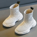  Solid Color ChildrenSocks Shoes Trend Casual Breathable Shoes Korean Boys Sports Girls Knitted Baby Mart Lion - Mart Lion