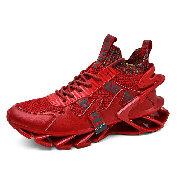 Men's Shoes Blade Running Breathable Mesh No-slip Shock Absorption Trend Sports Jogging Fitness Mart Lion 2095Red 6.5 