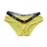 Men's Underwear Cueca Masculina Gay Jockstrap Low-Rise Ropa Interior Hombre Slip Homme Briefs Calzoncillos Mart Lion Yellow M 1pc