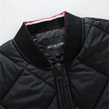 Men's  Parkas Solid Color Stand Collar Diamond Lattice Zipper Jackets Autumn Winter Warm Coats Clothing Mart Lion   