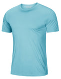 Soft Summer T-shirts Men's Anti-UV Skin Sun Protection Performance Shirts Gym Sports Casual Fishing Tee Tops Mart Lion Lake Blue CN L (US M) China