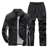 Men's Football Track suits Sportswear Men's Sets Casual Basketball Tracksuit Male Gyms Jogging Sweatshirt Sport Suit Mart Lion Black L 