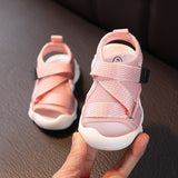 Summer Toddler Sandals Baby Girl Shoes Solid Color Net Cloth Breathable Boys Sneakers Kids Infant Sport Sandals Mart Lion pink 15 