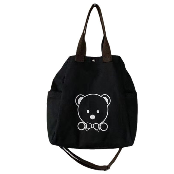 Canvas Bag Printing Shoulder Bag Large Capacity Handbag Mart Lion   