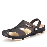 Summer Men Slippers 9 Slip-On Garden Shoes Breathable Sandals Beach Flip Flops Quick Dry Mart Lion 1721 black 38 