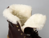 Men's Natural Wool Winter Boots Warm Cow Winter Leather Shoes Mart Lion   