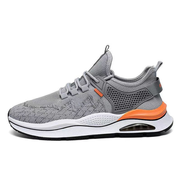  Men's Sports Casual Shoes Mesh Breathable Lace-up Running Korean Version Flying Woven Cross-border Mart Lion - Mart Lion