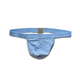 Gay Men's Underwear Lingerie Metal Tangas T-Back Temptation Ropa Interior Para Hombre Solid Jockstrap String Homme Slip Mart Lion Sky blue M 