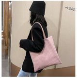 Women Bag PU Handbags for Female Shoulder Bag Large Capacity Tote Bas Solid Color Striped Travel Bag Ladies Shopper Bag Mart Lion   