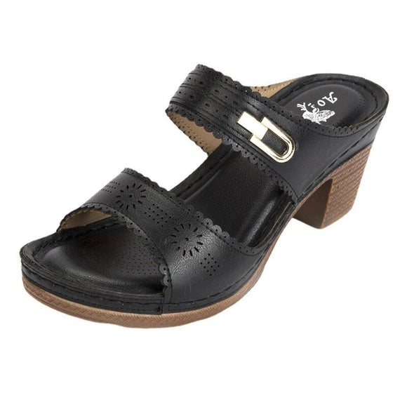 Summer Women Shoes High-heeled  Designer Sandals Platform Mart Lion Black 36 
