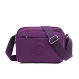 Women Messenger Bag Small Nylon Shoulder Crossbody Female Luxury Tote Designer Handbag Mart Lion Purple  