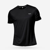 Multicolor Quick Dry Short Sleeve Sport T Shirt Gym Jerseys Fitness Shirt Trainer Running Men's Breathable Sportswear Mart Lion Black M 