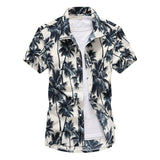 Quick Dry Casual Floral Beach Shirt Men's Summer Men's Short Sleeve Hawaiian Shirt Asian Mart Lion Asian Size S 