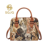 Tapestry Handbag Satchel Bag Shoulder Crossbody Messenger office worker ladies with Cute Dog Design Mart Lion Default Title  