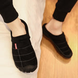 Men's Slippers Home Winter Indoor Warm Shoes Thick Bottom Plush Waterproof Leather House Slippers Cotton Mart Lion   