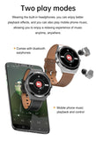  JM08 Smart Watch TWS Wireless Headset HIFI Stereo Sound Bluetooth Call Earphone Heart Rate Blood Pressure Monitor Smartwatch Mart Lion - Mart Lion