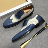 Loafers Men's Dress Shoes Hand-made Slip On Tassel Silver Wedding Office Casual Genuine Leather Mart Lion   