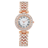 Women Wristwatches Full Stainless Steel Women Roman Numeral Quartz Watch Reloj Mujer Feminino Mart Lion C3Rose China 