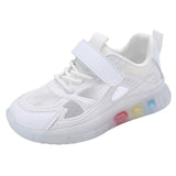 Kids Mesh Light Running Sneakers Children Tennis Shoes Girl Row Sneakers Footwear Girls Sports Mart Lion White 26 