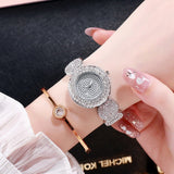 Luxury Women Quartz Watches Ladies Stainless Steel Rhinestone Bracelet Gifts Dress Wristwatches Mart Lion   