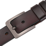Leather Men's Belts Cow Genuine Leather Belt Pin Buckle Cinturones Para Hombre Mart Lion   