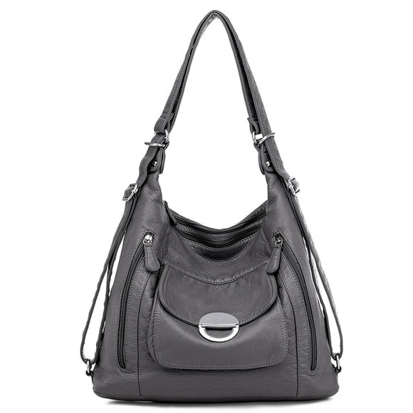  Genuine Leather Handbags Multifunction Casual Tote Bag Bagpack Mochilasr Women Shoulder Ladies bags Mart Lion - Mart Lion