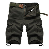 Pockets Cargo Shorts Men's Summer Straight Fit Casual Cotton Shorts Men's Outdoor Running Classic Shorts Mart Lion Army Green 29 China