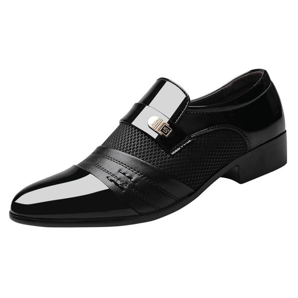  Men's Leather Shoes Dress Shoes All-Match Casual Shock-Absorbing Footwear Wear-Resistant Mart Lion - Mart Lion