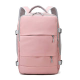 Pink Women Travel Backpack Water Repellent Anti-Theft Stylish Casual Daypack Bag with Luggage Strap amp USB Charging Port Backpack Mart Lion pink  