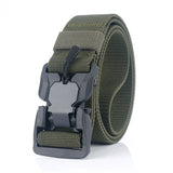 Men's Military Tactical Belt Quick Release Magnetic Buckle Army Outdoor Hunting Multi Function Canvas Nylon Waist Belts Strap Mart Lion Army Green China 45to47inch