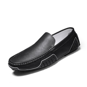 Genuine Leather Men's Casual Shoes Loafers Moccasins Breathable Slip on Driving Mocasines Hombre Mart Lion   