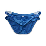 Men's Underwear Briefs Calzoncillos Mesh Breathable Ropa Interior Hombre Solid Gay Cuecas Sissy Briefs Quick Dry Slip Mart Lion Blue M 
