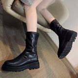 Platform Thigh High Boots Slim Chunky Heels Over The Knee Women Party Shoes Mart Lion Ankle Black 35 